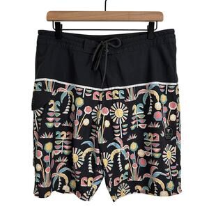Vissla Palm Tree Board Shorts Swim Trunks - Size 33